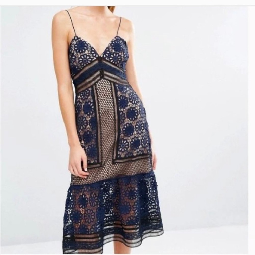 Self-portrait floral lace dress NWT